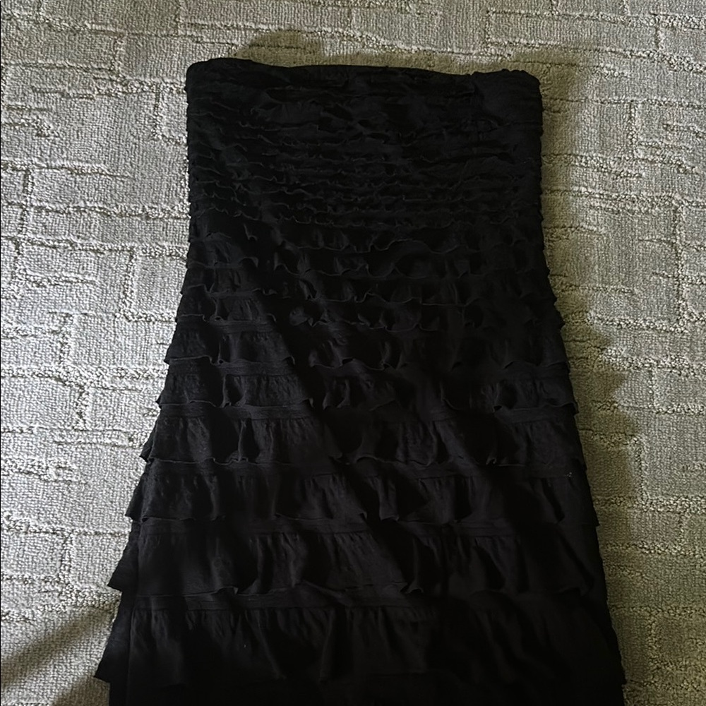 Express Black Strapless Dress